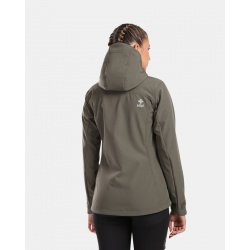 Kilpi Ravia-W tmave zelena WL0129 damska softshellova bunda s odepinaci kapuci 1