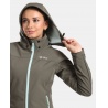 Kilpi Ravia-W tmave zelena WL0129 damska softshellova bunda s odepinaci kapuci 3