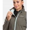 Kilpi Ravia-W tmave zelena WL0129 damska softshellova bunda s odepinaci kapuci 4