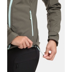 Kilpi Ravia-W tmave zelena WL0129 damska softshellova bunda s odepinaci kapuci 5