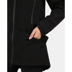 Kilpi Ayra-W cerna YL0120 damska delsi vodeodolna vetruodolna bunda kabat 3