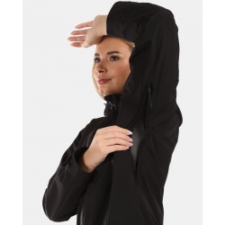 Kilpi Ayra-W cerna YL0120 damska delsi vodeodolna vetruodolna bunda kabat 4