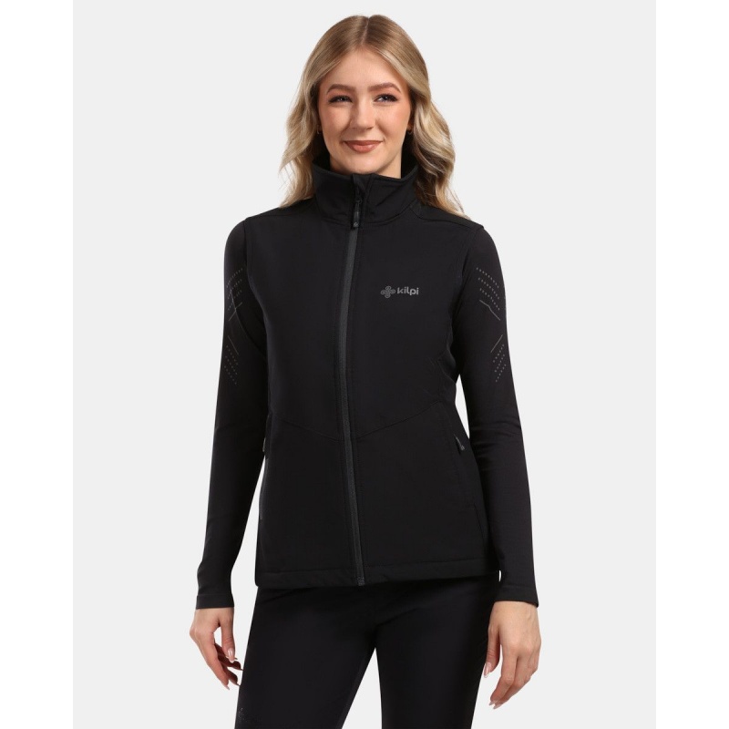 Kilpi Noil-W cerna YL0114 damska softshellova mirne zateplena vodeodolna vesta