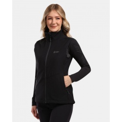 Kilpi Noil-W cerna YL0114 damska softshellova mirne zateplena vodeodolna vesta 2
