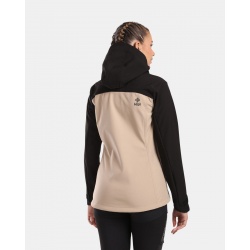 Kilpi Ravia-W bezova WL0129 damska softshellova bunda s odepinaci kapuci 1