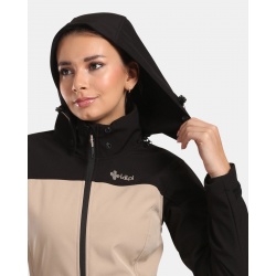 Kilpi Ravia-W bezova WL0129 damska softshellova bunda s odepinaci kapuci 3