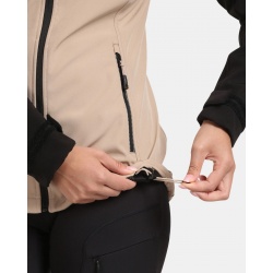 Kilpi Ravia-W bezova WL0129 damska softshellova bunda s odepinaci kapuci 4