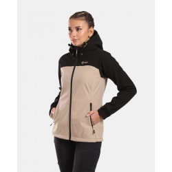 Kilpi Ravia-W bezova WL0129 damska softshellova bunda s odepinaci kapuci 6