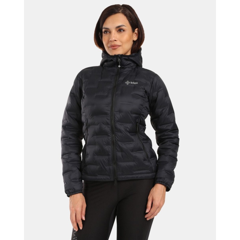 Kilpi Alberta-W cerna WL0115 damska lehka perova outdoorova sbalitelna bunda DWR