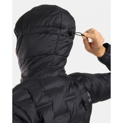 Kilpi Alberta-W cerna WL0115 damska lehka perova outdoorova sbalitelna bunda DWR 4