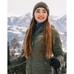 Kilpi Alberta-W tmave zelena WL0115 damska lehka perova sbalitelna bunda DWR 3