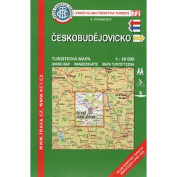 KČT 72 Českobudějovicko 1:50 000 turistická mapa