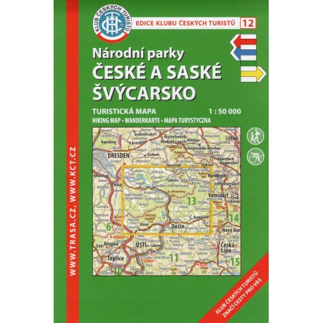KČT 12 Národní parky České a Saské Švýcarsko 1:50 000