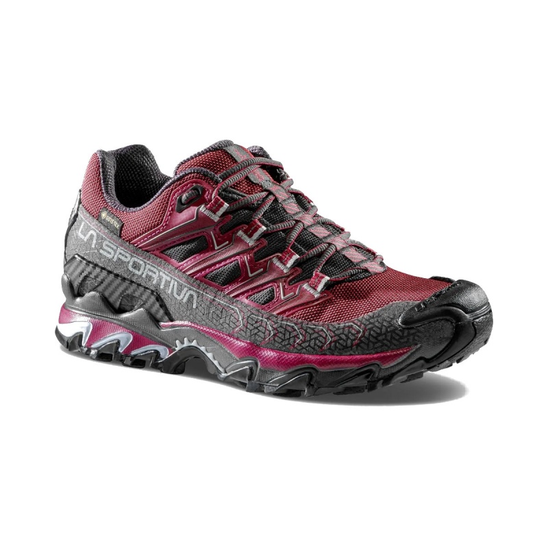La Sportiva Ultra Raptor II GTX Wide W red plum damske nizke nepromokave trekove boty