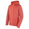 Husky Artic Zip K tlumena cervena detska sportovni funkcni slabsi mikina s kapuci