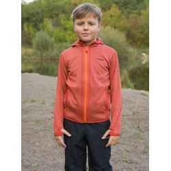 Husky Artic Zip K tlumena cervena detska sportovni funkcni slabsi mikina s kapuci 3