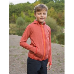 Husky Artic Zip K tlumena cervena detska sportovni funkcni slabsi mikina s kapuci 4