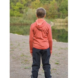 Husky Artic Zip K tlumena cervena detska sportovni funkcni slabsi mikina s kapuci 5