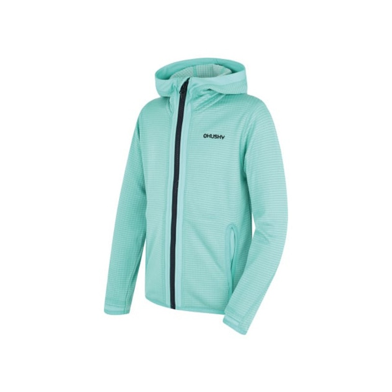 Husky Artic Zip K tuquoise detska sportovni funkcni tenci mikina s kapuci