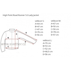 _High Point Road Runner 5.0 Lady Jacket black damska lehka nepromokava bunda zmereno