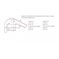 _Progress Torez Merino Hoody cerna panska funkcni mikina s kapuci Merino vlna zmereno