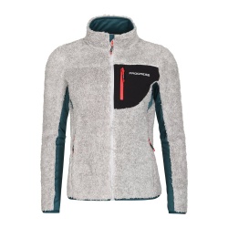 Progress Alva sedy melir petrol damska chlupata funkcni sportovni mikina se stojackem