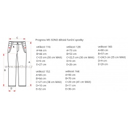 _Progress MS SDND petrolejová (sv. modrá) dětské funční spodky zmereno