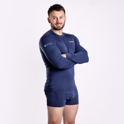 Progress E NDR tmave modra navy panske funkcni triko dlouhy rukav bambus 2