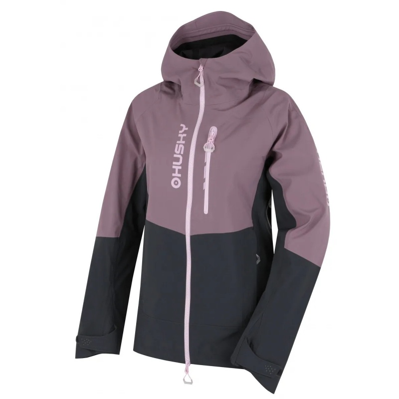 Husky Nicco L purple/grey dámská nepromokavá outdoorová hardshell bunda