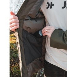 Husky Nebet M dark khaki panska zimni vodeodolna delsi bunda s kapuci kabat 6