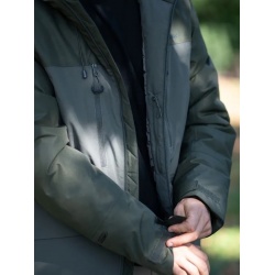 Husky Nebet M dark khaki panska zimni vodeodolna delsi bunda s kapuci kabat 7