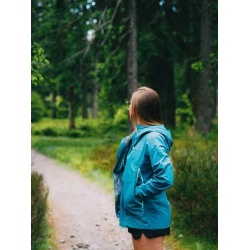 Husky Nakama L tyrkysova damska nepromokava trivrstva outdoorova bunda 3