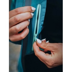 Husky Nakama L tyrkysova damska nepromokava trivrstva outdoorova bunda 6