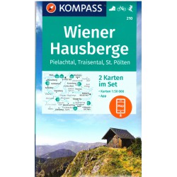 Kompass 210 Wiener Hausberge, Pielachtal, Traisental, St. Pölten 1:50 000 turistická mapa