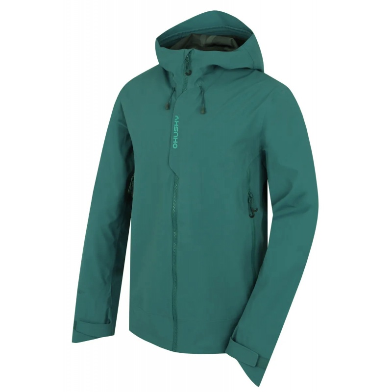Husky Nakama M tyrkysova panska nepromokava trivrstva outdoorova bunda