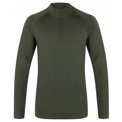 Husky Merow Zip M green zelena panske triko dlouhy rukav 100 procent Merino vlna 2