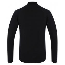 Husky Merow Zip M black cerna panske triko dlouhy rukav 100 procent Merino vlna 1