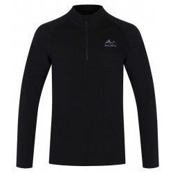 Husky Merow Zip M black cerna panske triko dlouhy rukav 100 procent Merino vlna 2