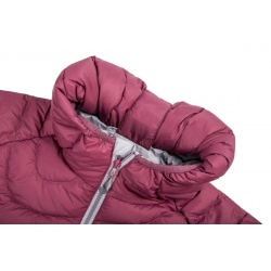 Ocun Tsunami ECO Jacket W rose maroon silver damska lehka perova bunda s kapuci DWR 5