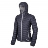 Ocun Tsunami ECO Jacket W anthracite silver damska lehka perova bunda s kapuci DWR