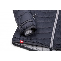 Ocun Tsunami ECO Jacket W anthracite silver damska lehka perova bunda s kapuci DWR 2