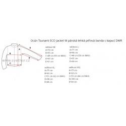 _Ocun Tsunami ECO Jacket M blue opal iron panska lehka perova bunda s kapuci zmereno