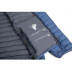 Ocun Tsunami ECO Jacket M blue opal iron panska lehka perova bunda s kapuci DWR 3
