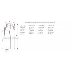 _Hannah Bons roan rouge damske zimni vodeodolne lyzarske kalhoty zmereno