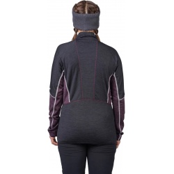 Hannah Meda prune purple mel damska funkcni outdoorova celorozepinaci mikina Polarstretch3