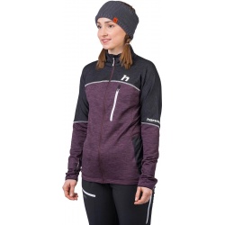 Hannah Meda prune purple mel damska funkcni outdoorova celorozepinaci mikina Polarstretch4