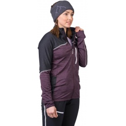 Hannah Meda prune purple mel damska funkcni outdoorova celorozepinaci mikina Polarstretch5