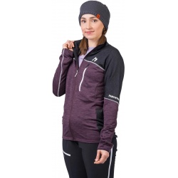 Hannah Meda prune purple mel damska funkcni outdoorova celorozepinaci mikina Polarstretch6