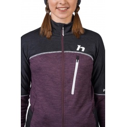 Hannah Meda prune purple mel damska funkcni outdoorova celorozepinaci mikina Polarstretch7