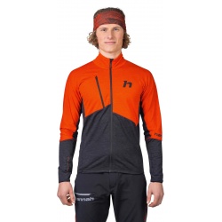 Hannah Niro spicy orange panska funkcni outdoorova celorozepinaci mikina 2